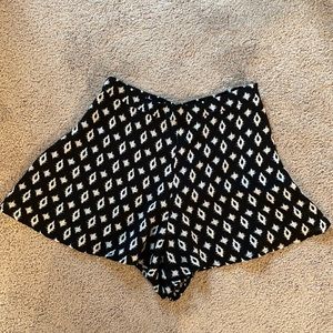 Aqua High Waisted Printed Shorts - Size Small